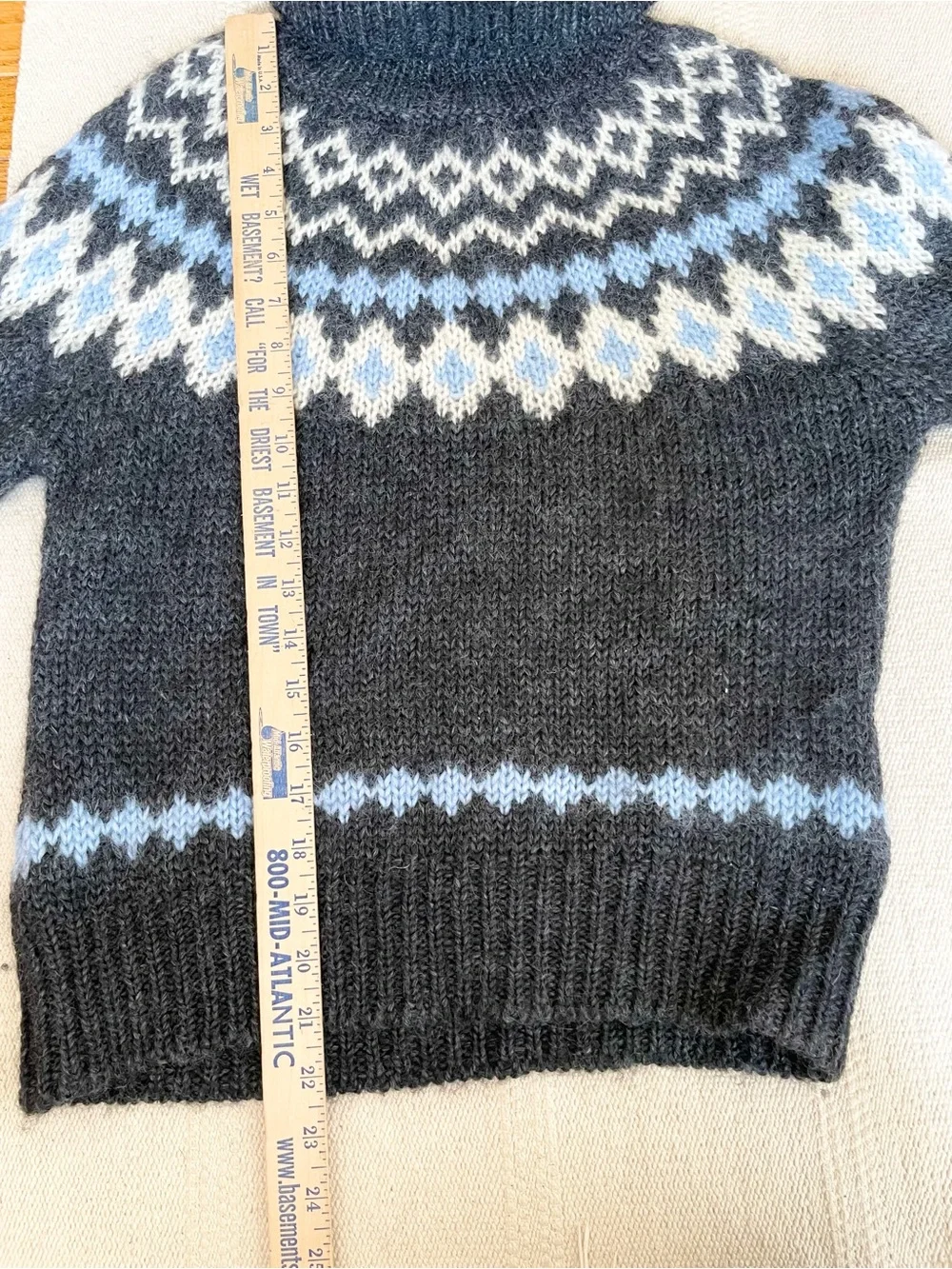 Vtg J.crew Womens M Fuzzy Argyle Turtle Neck Sweater Mohair Wool Preppy Nordic
